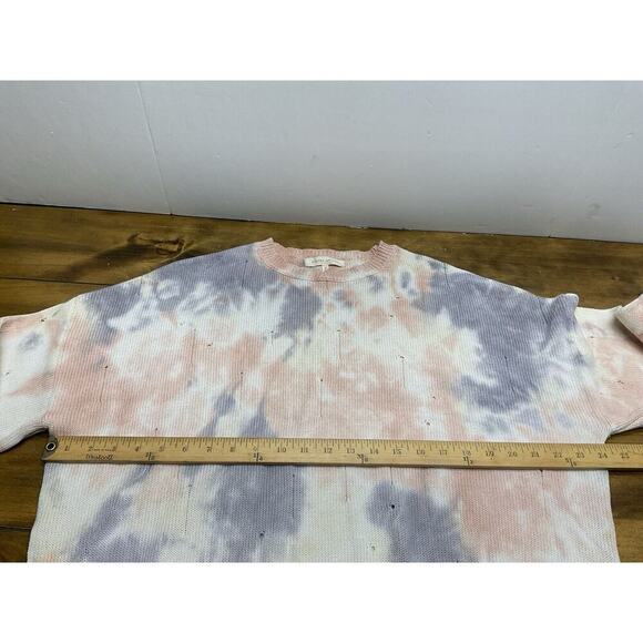 Gilded Intent Tie Dye Holes Ripped Sweater Women's Size Small Grunge Boho Chic - Picture 7 of 11